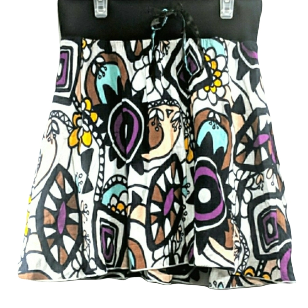 🌞 3/$15 H&M Abstract Floral Circle Skirt Size 8